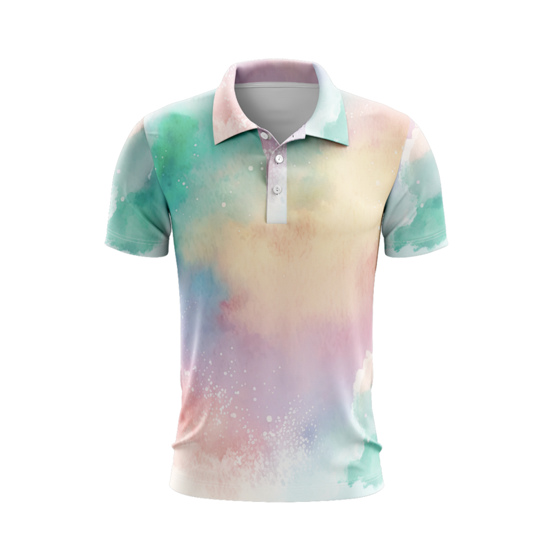 Dreamy Watercolor Tales PoloShirtMenFront