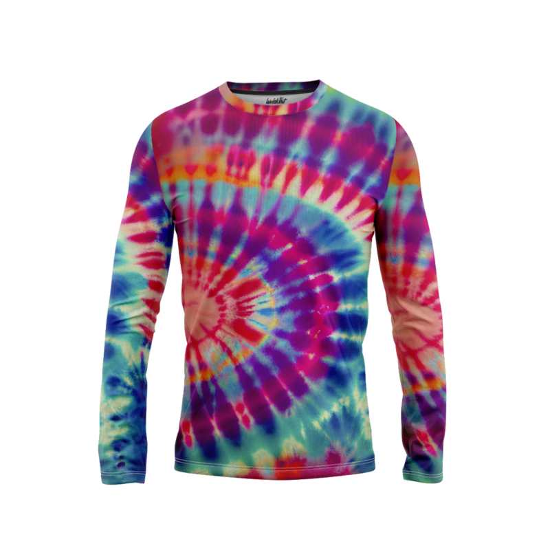 Earthy tie dye ensembles LongSleeveMenFront