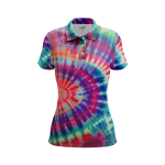 Earthy Tie-Dye Ensembles Women’s Polo Shirt