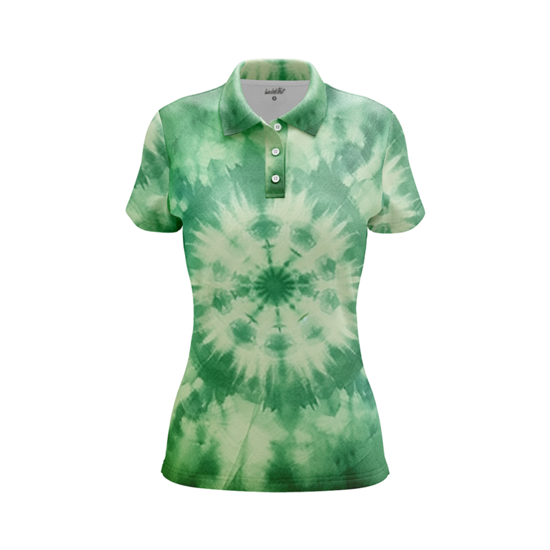 Ethereal pastel tie dye PoloShirtWomenFront