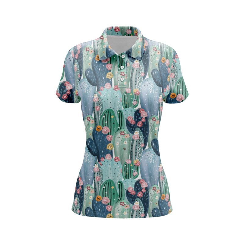 Flowers PoloShirtWomenFront