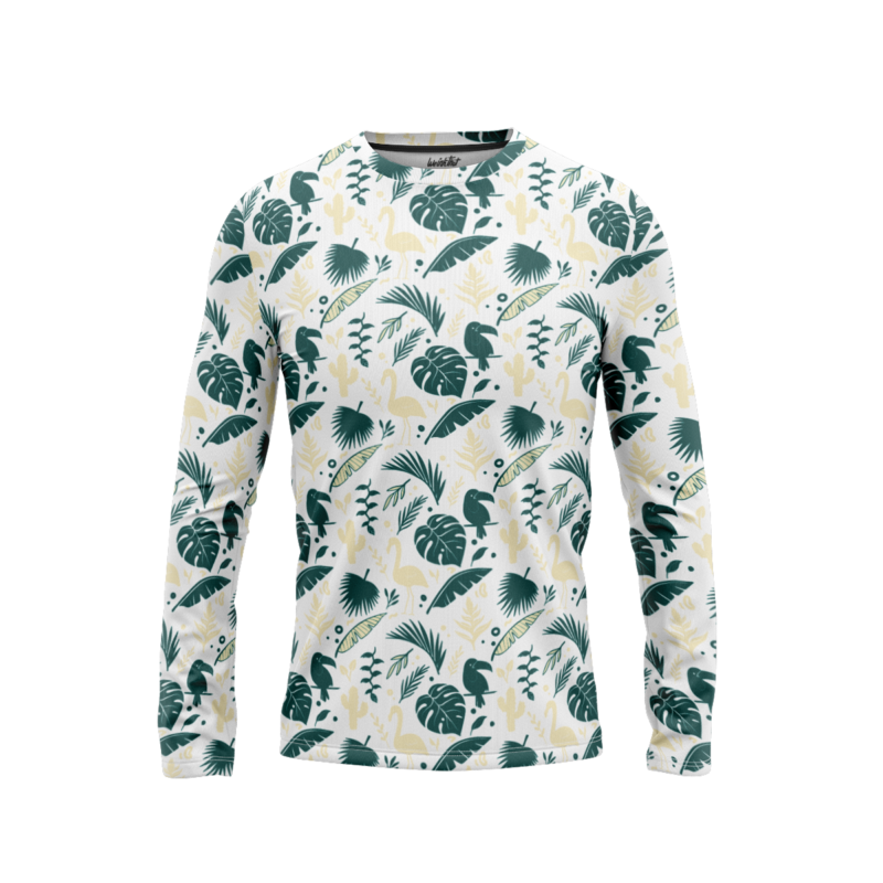 Golden Hibiscus LongSleeveMenFront