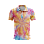 Groovy Spiral Patterns Men’s Polo Shirt