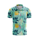 Luxury Golden Flora Men’s Polo Shirt
