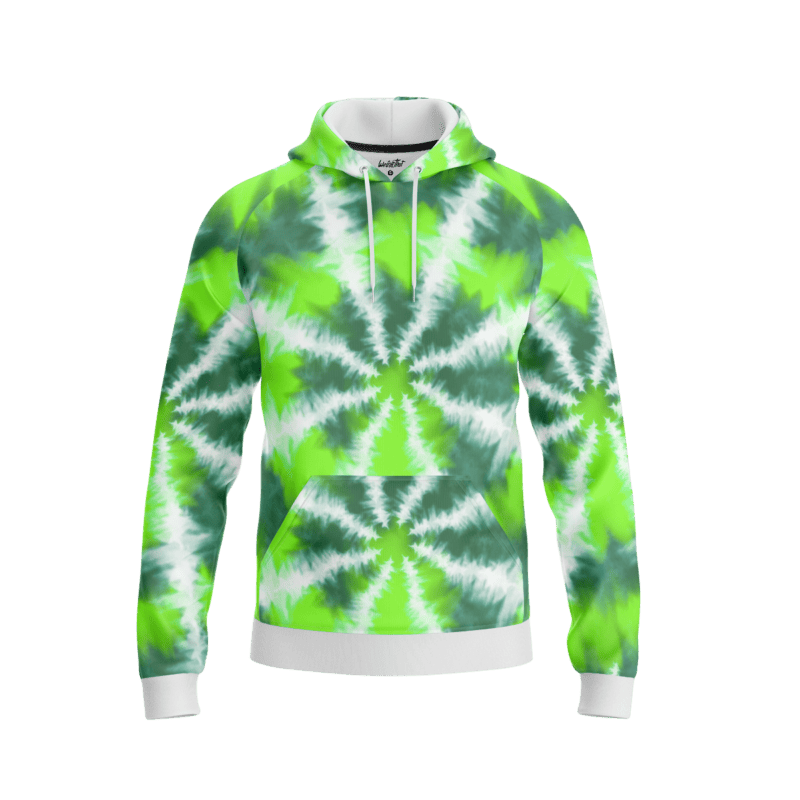 Neon tie dye fashion HoodieFront