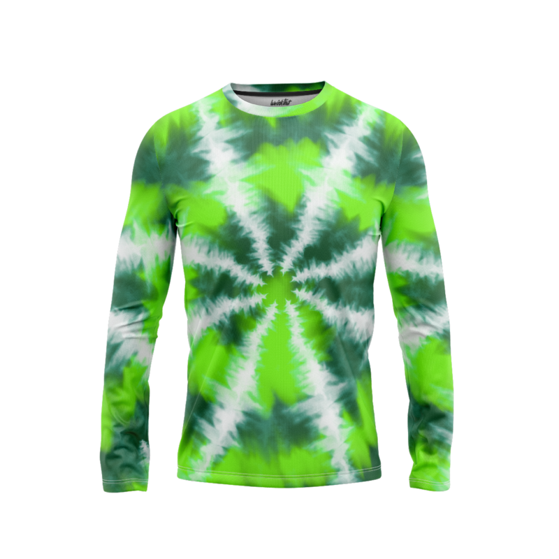 Neon tie dye fashion LongSleeveMenFront