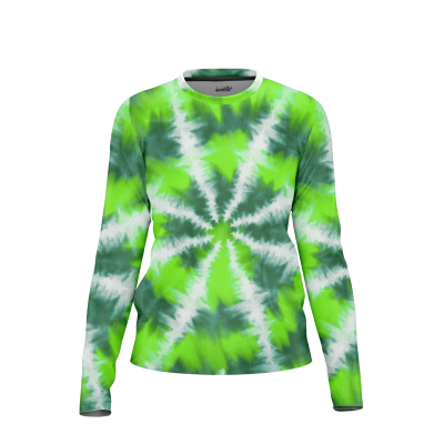 Neon Tie-Dye Fashion Women’s Long Sleeve Shirt