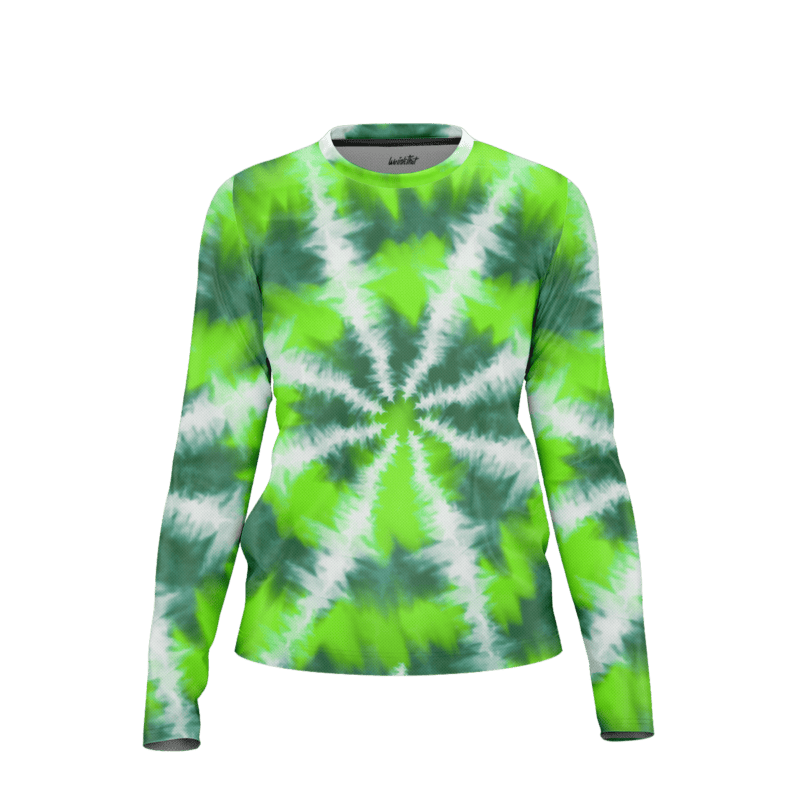 Neon tie dye fashion LongSleeveWomenFront