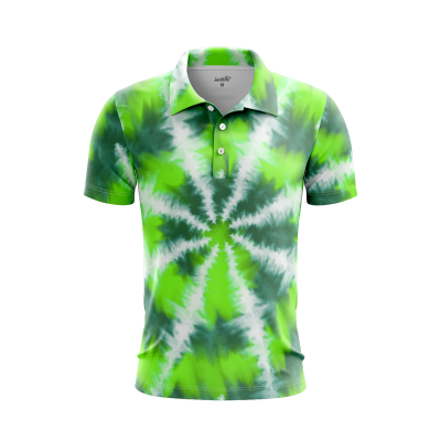 Neon Tie-Dye Fashion Men’s Polo Shirt
