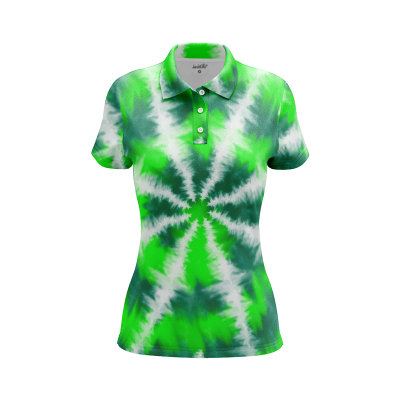 Neon Tie-Dye Fashion Women’s Polo Shirt
