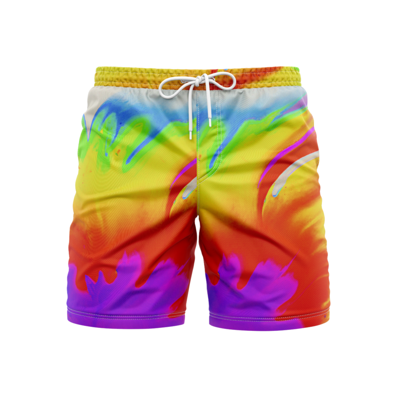 Pastel tie dye collection SwimshortsFront