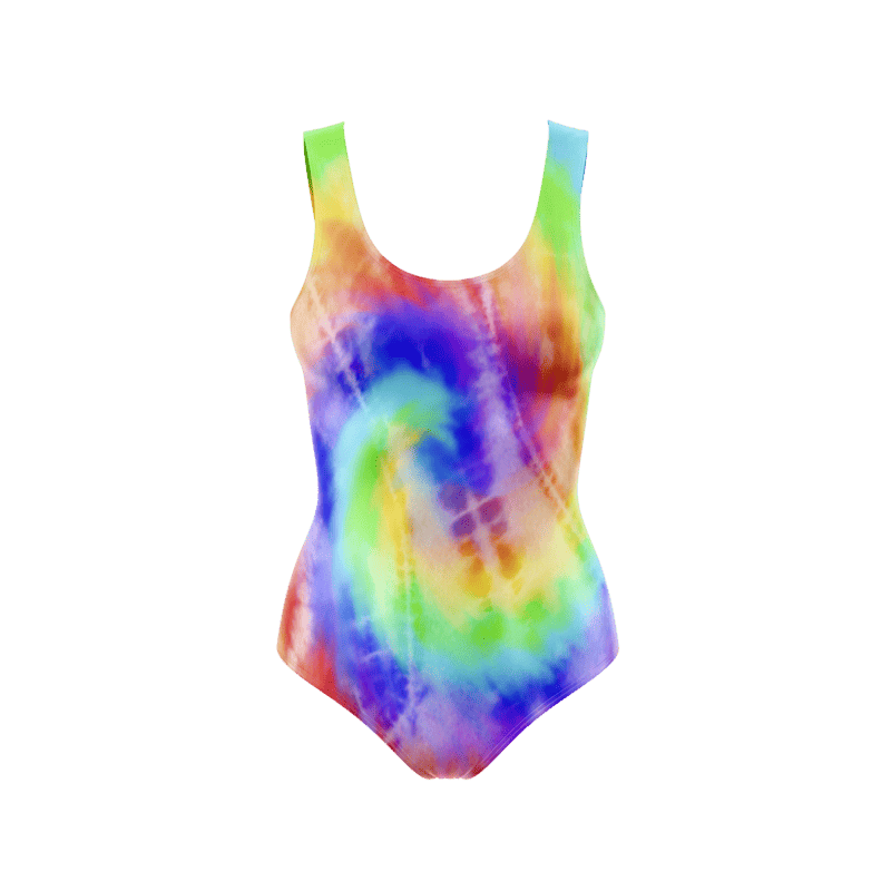 Psychedelic tie dye styles BodysuitFront