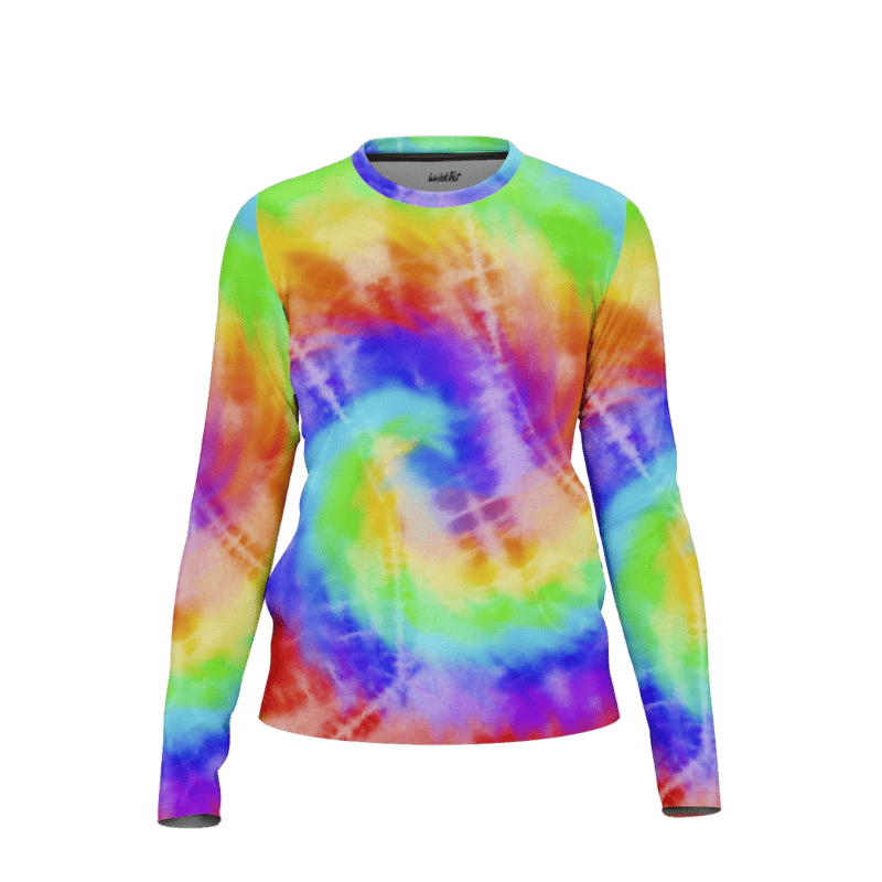 Psychedelic tie dye styles LongSleeveWomenFront