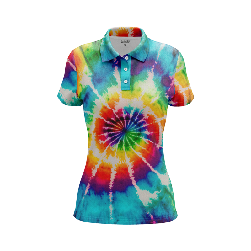 Psychedelic vortex patterns PoloShirtWomenFront