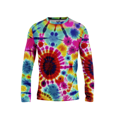Retro-Inspired Swirls Men’s Long Sleeve Shirt