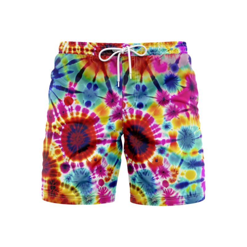 Retro inspired swirls SwimshortsFront