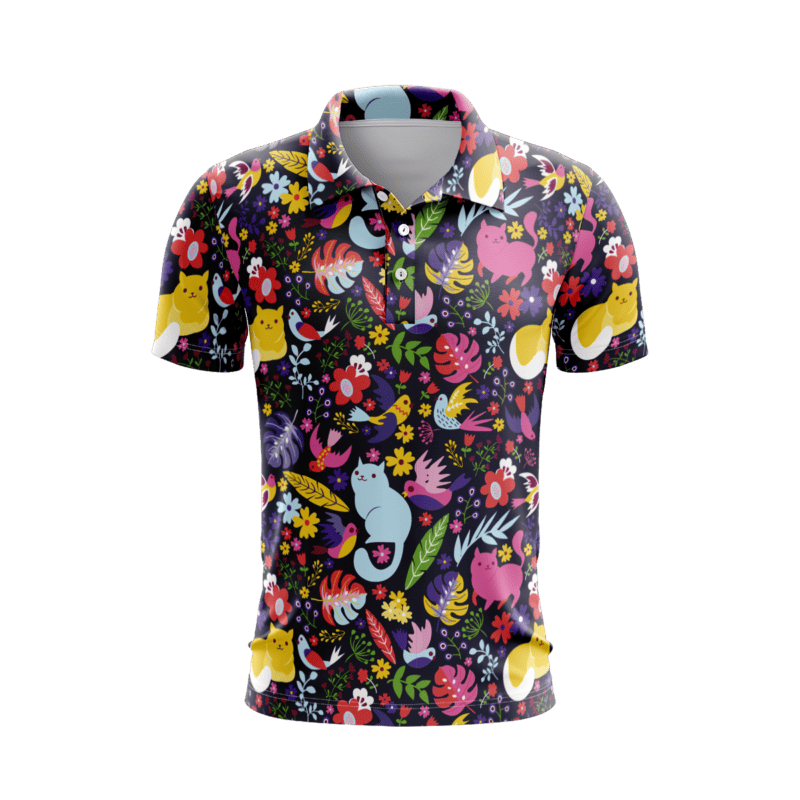 Rose Foxes PoloShirtMenFront