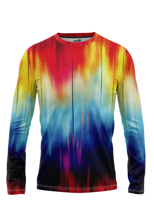 Serene Watercolor Effects Men’s Long Sleeve Shirt