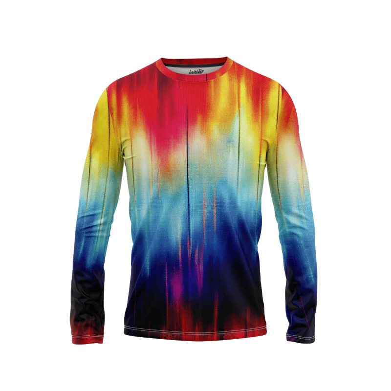 Serene Watercolor Effects Men’s Long Sleeve Shirt