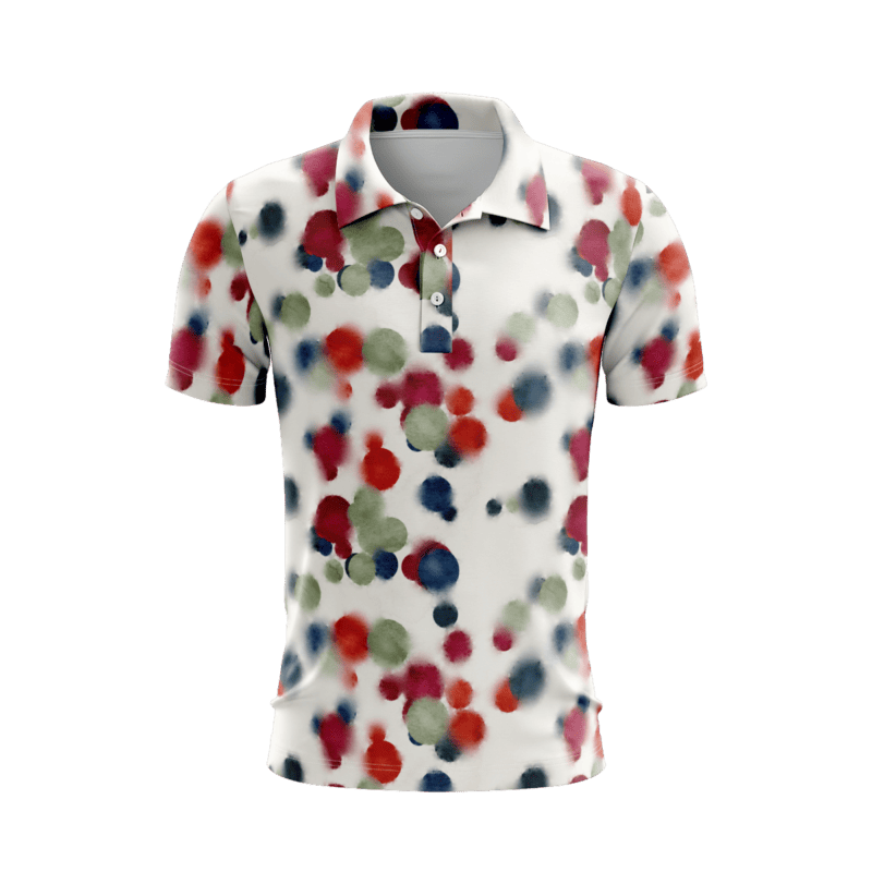 Soft Brushstrokes PoloShirtMenFront