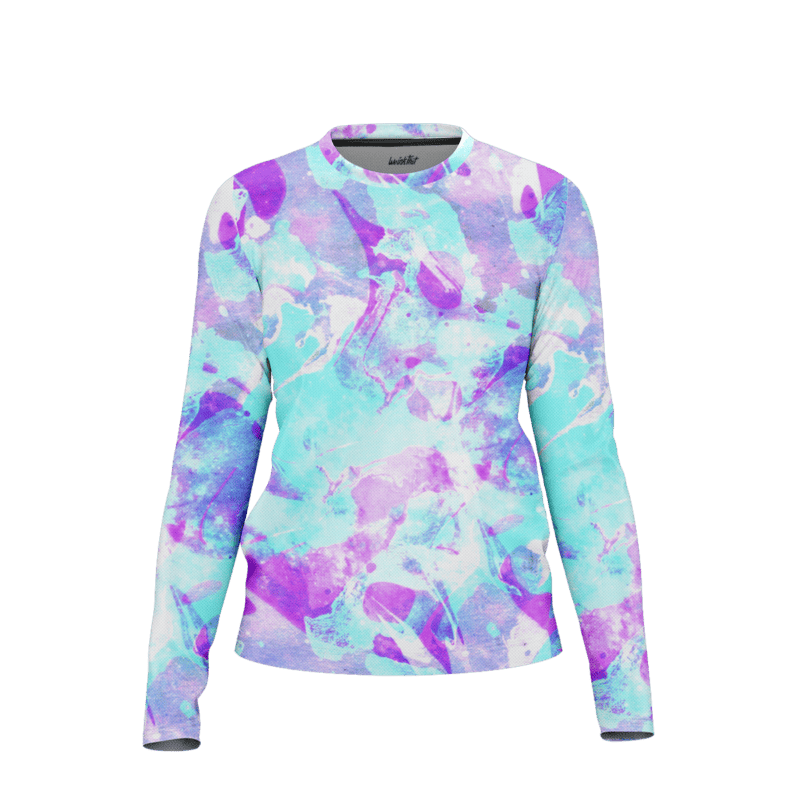 Summer themed tie dye LongSleeveWomenFront