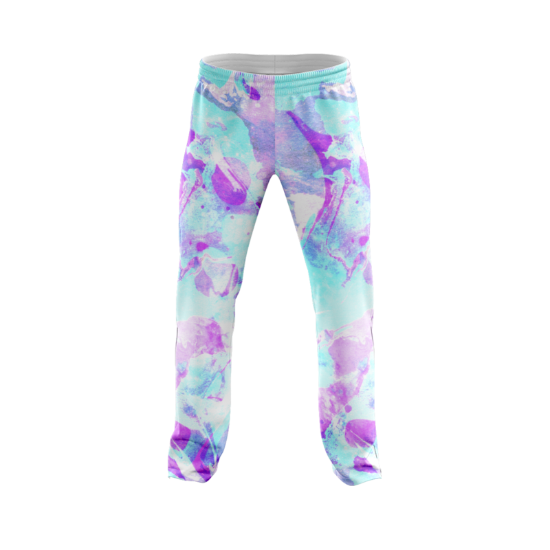 Summer themed tie dye PajamaPantsFront