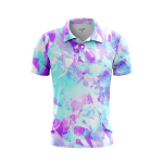 Summer-Themed Tie-Dye Men’s Polo Shirt