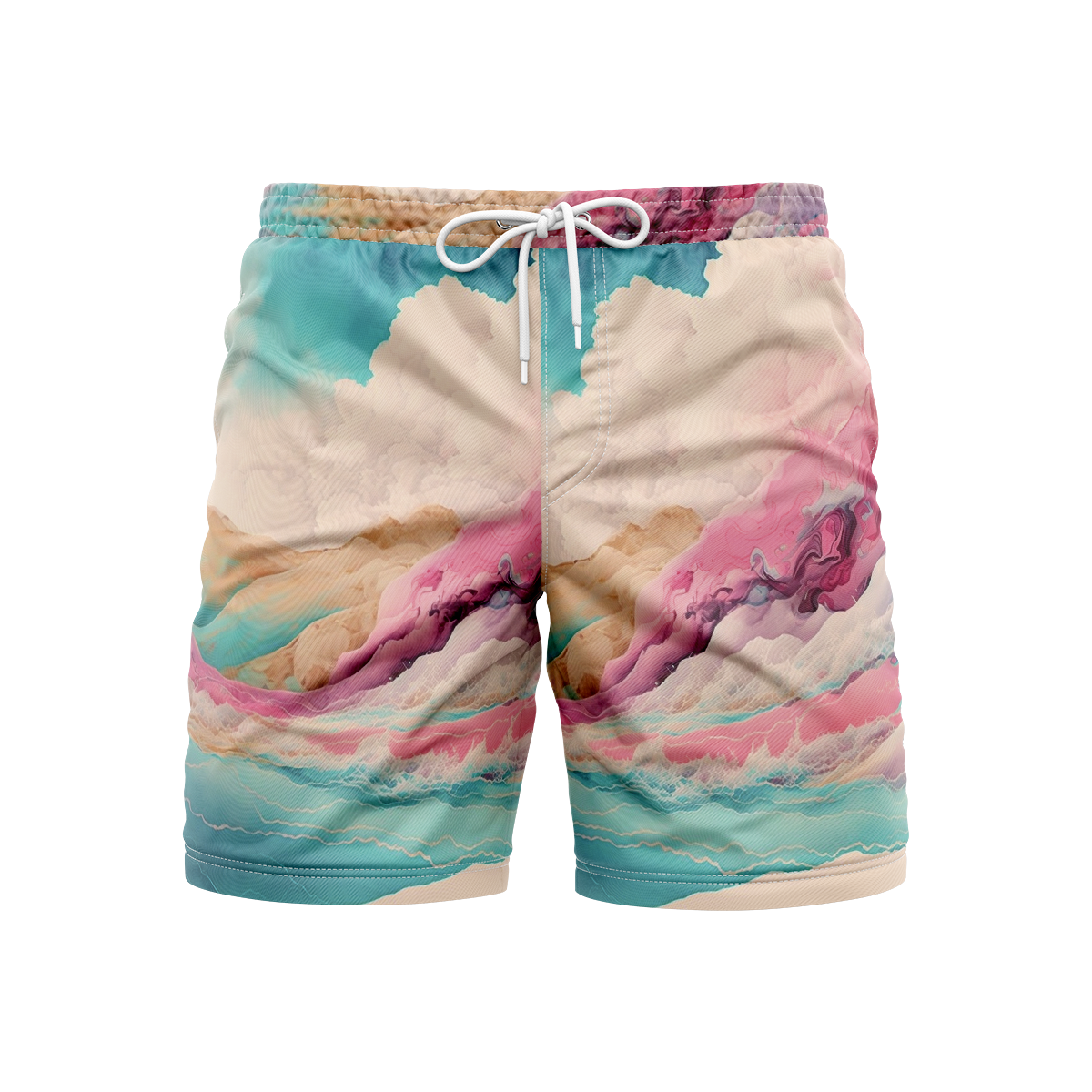 Buy Chromatic Watercolor Swim Trunks - WeInkThat