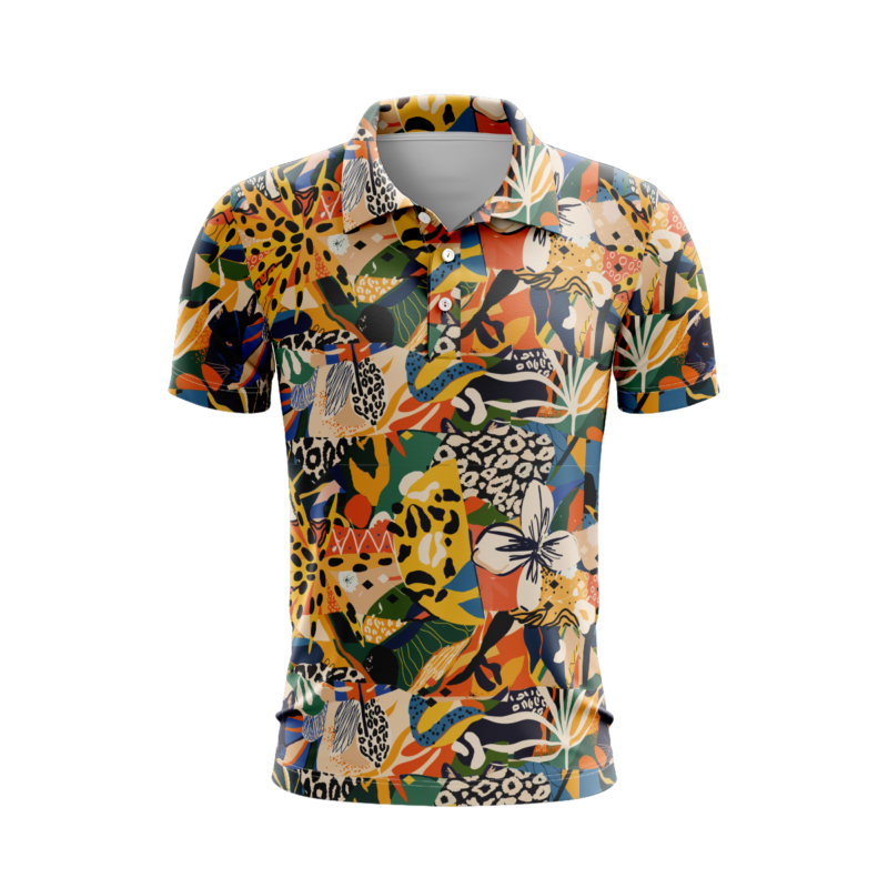 Tropical Strokes PoloShirtMenFront