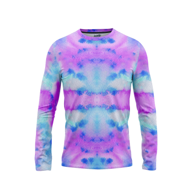 Unique Tie-Dye Fusion Men’s Long Sleeve Shirt