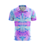 Unique Tie-Dye Fusion Men’s Polo Shirt