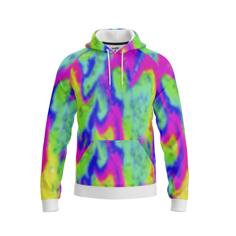 Vibrant tie dye fiesta HoodieFront