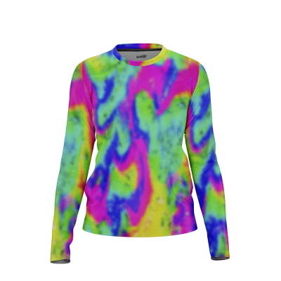 Vibrant Tie-Dye Fiesta Women’s Long Sleeve Shirt