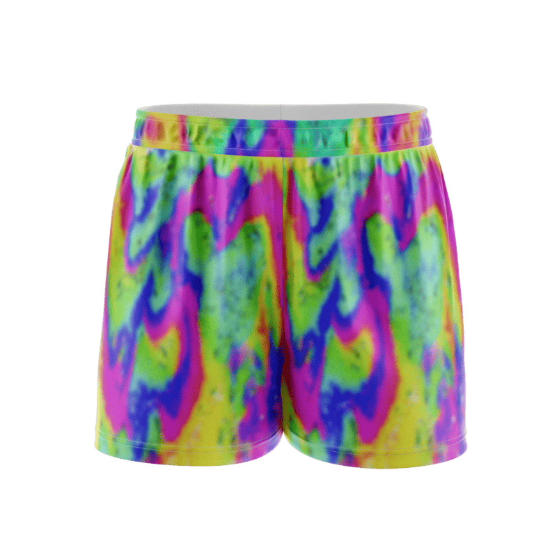 Vibrant tie dye fiesta ShortFront