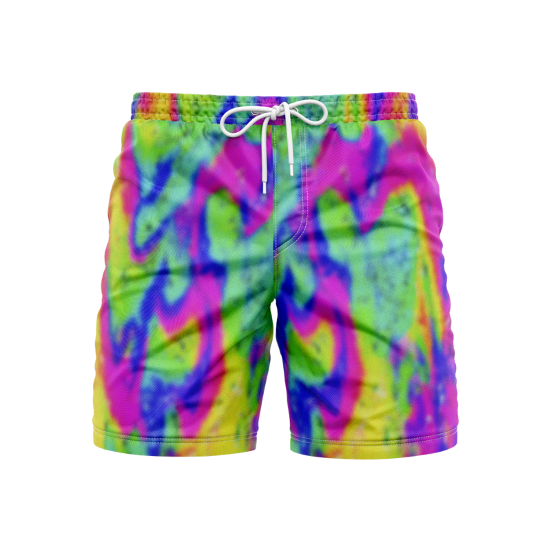 Vibrant tie dye fiesta SwimshortsFront