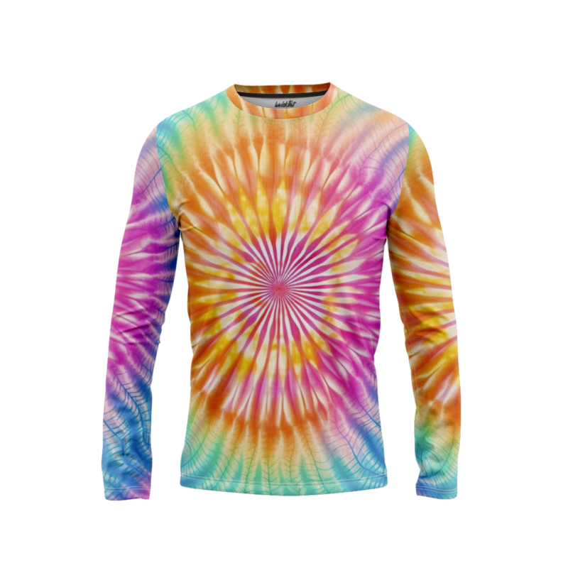 Vibrant tie dye patterns LongSleeveMenFront