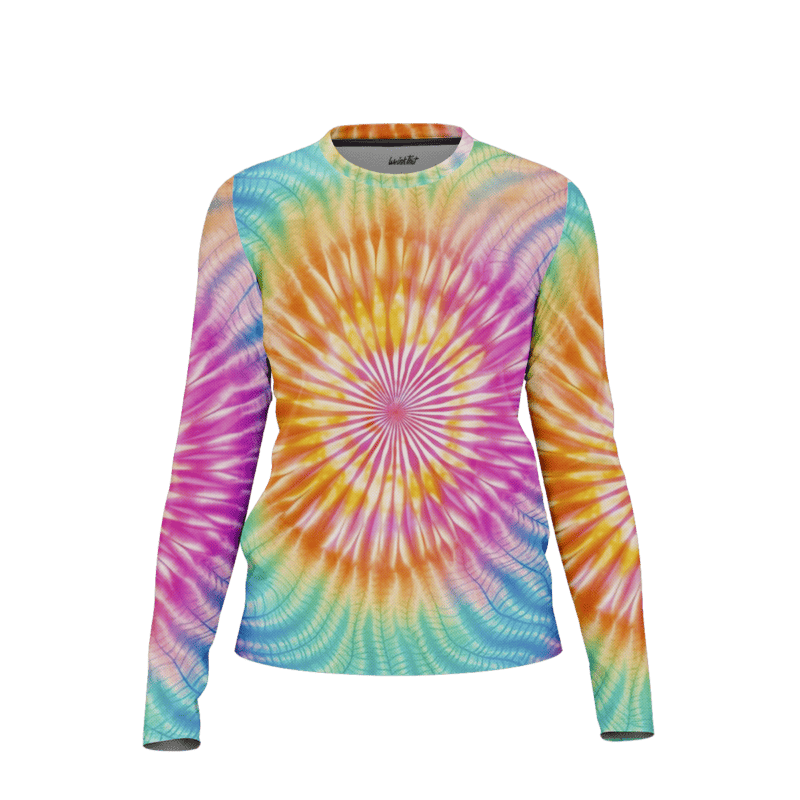 Vibrant tie dye patterns LongSleeveWomenFront