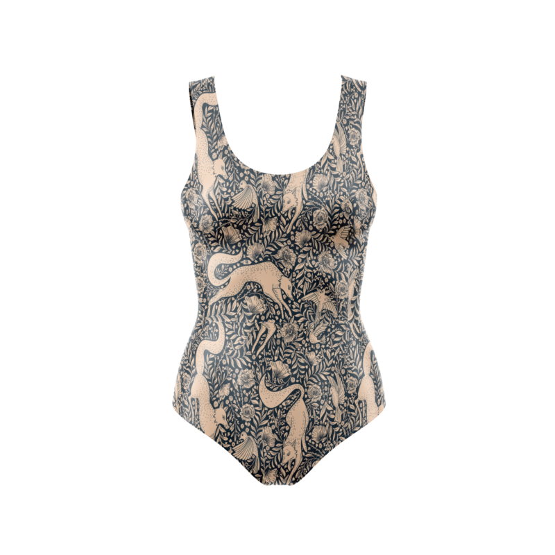 Water Leaves BodysuitFront