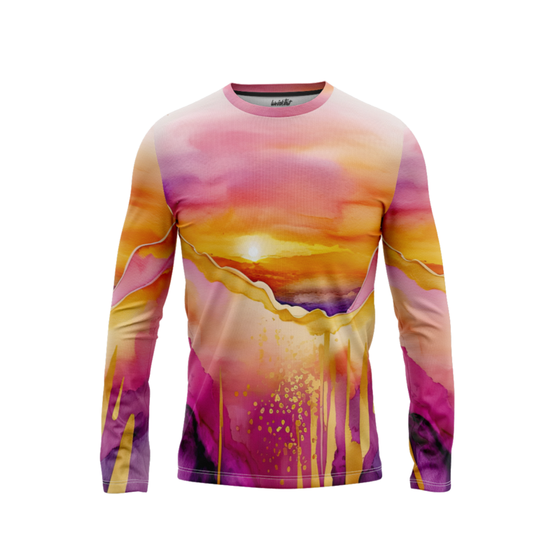 Watercolor Rhapsody LongSleeveMenFront