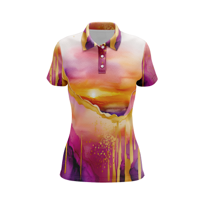 Watercolor Rhapsody Women’s Polo Shirt