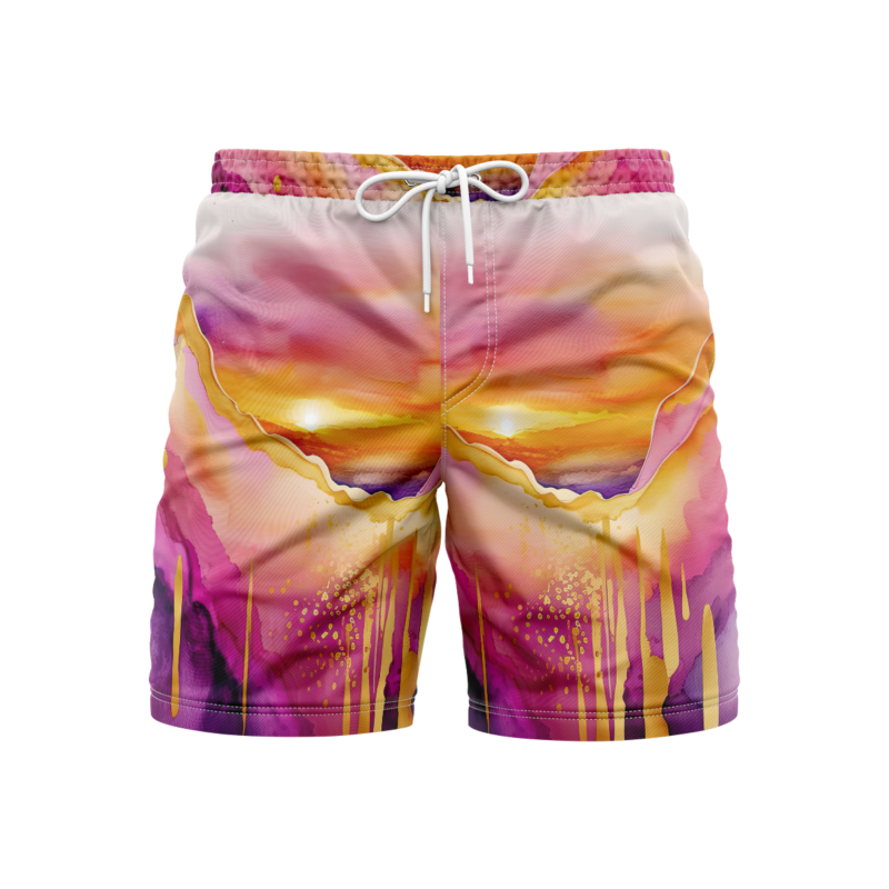 Watercolor Rhapsody SwimshortsFront