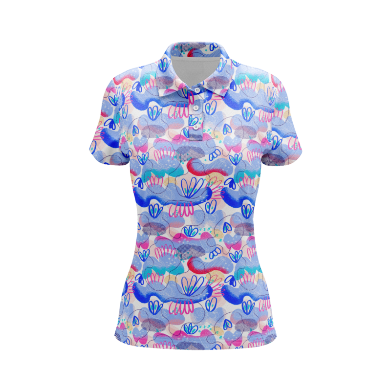 Watercolor Symphony PoloShirtWomenFront