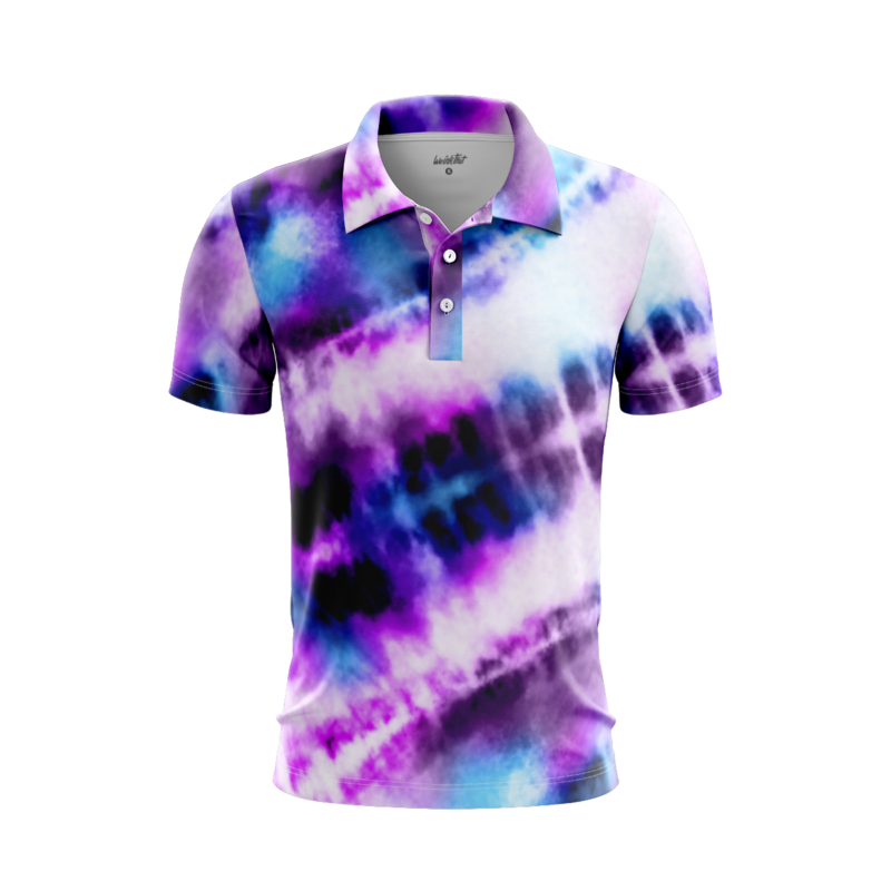 Whimsical tie dye creations PoloShirtMenFront