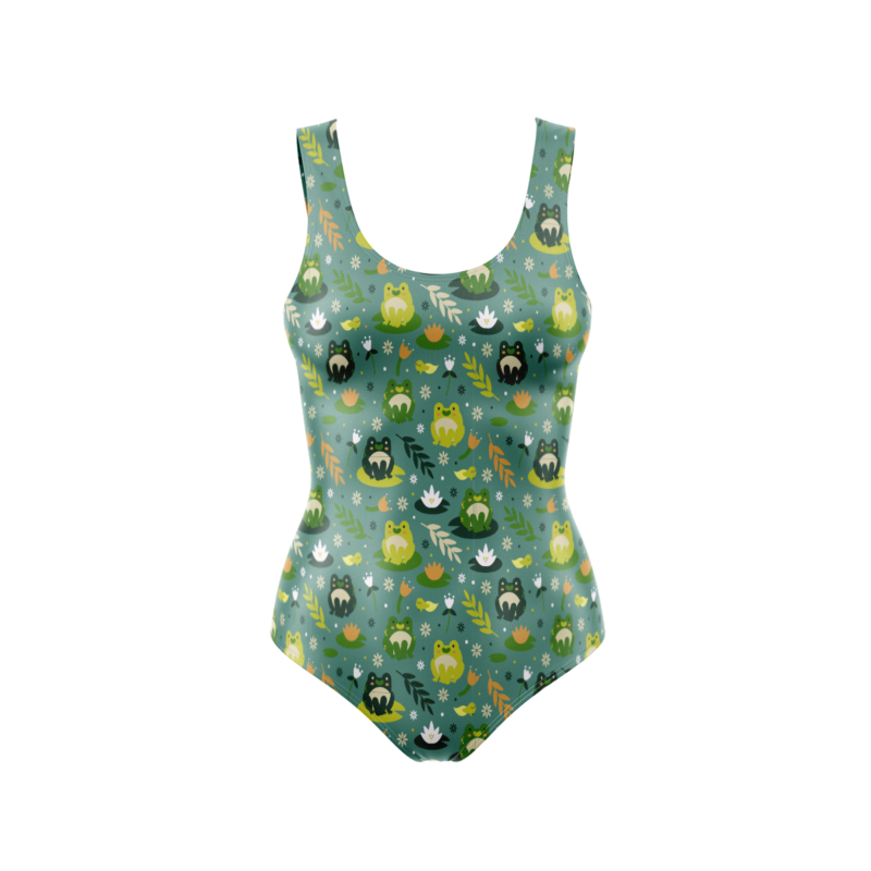 Wild Forrest Aqua BodysuitFront