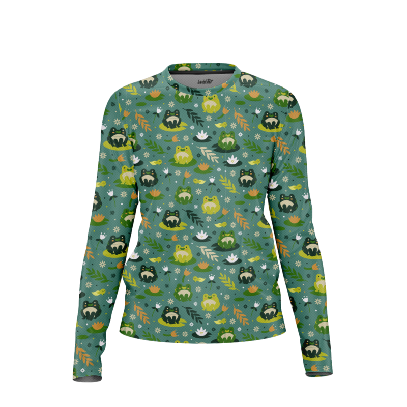 Wild Forrest Aqua LongSleeveWomenFront