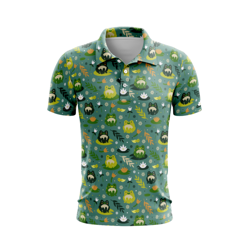 Wild Forrest Aqua PoloShirtMenFront