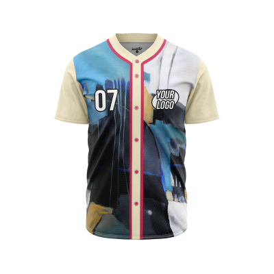 Custom Abstract Aquatics Baseball Jersey