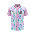 Custom Aqua Blush Softball Jersey