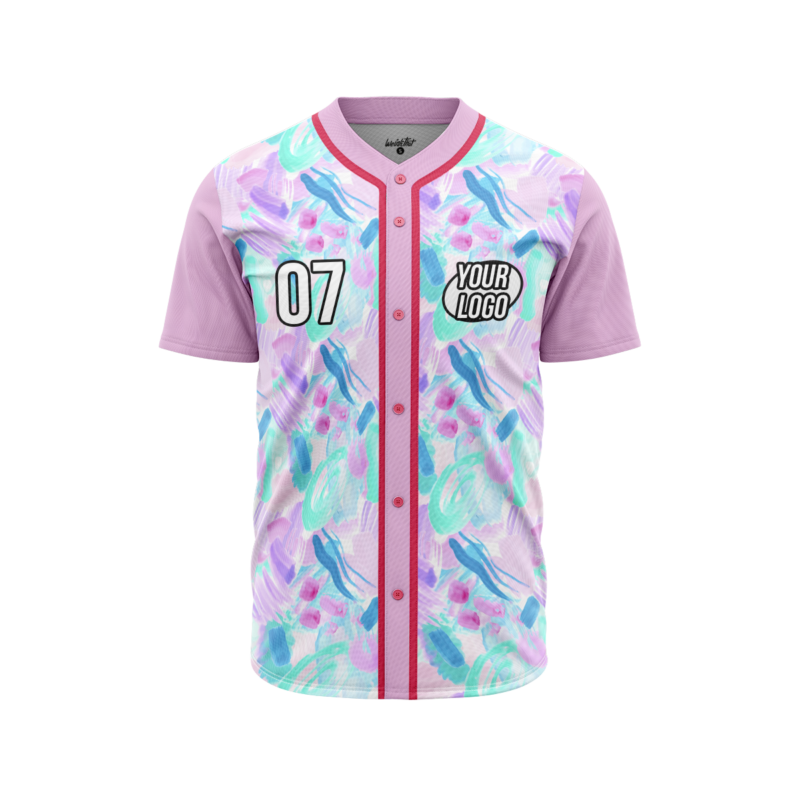 Aqua Blush BaseballJerseyFront