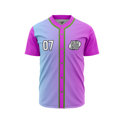 Custom Azure Pop Baseball Jersey